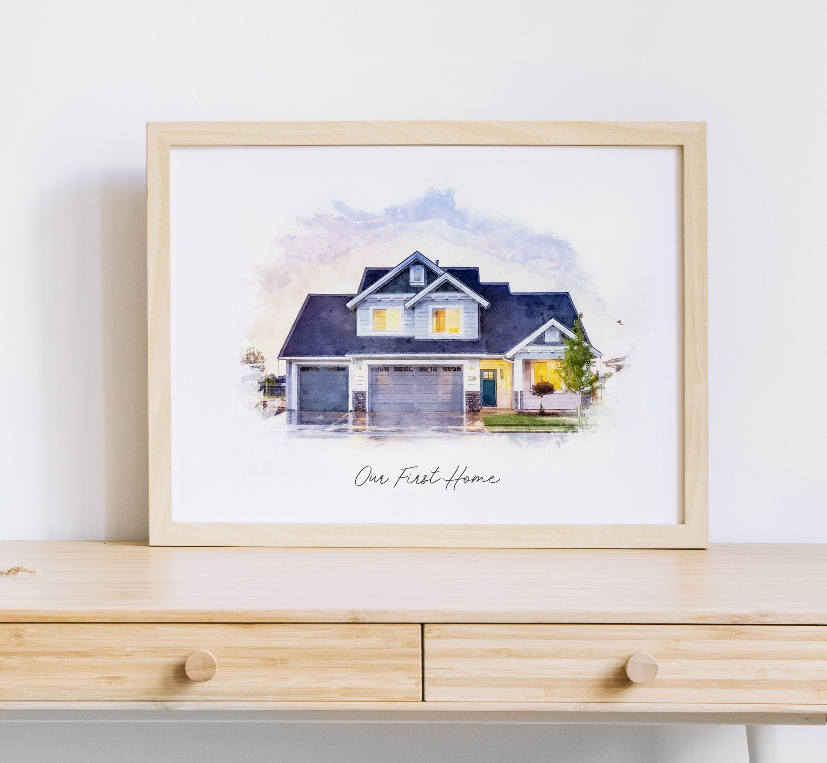Custom Watercolor House Portrait Watercolor House Painting Etsy UK
