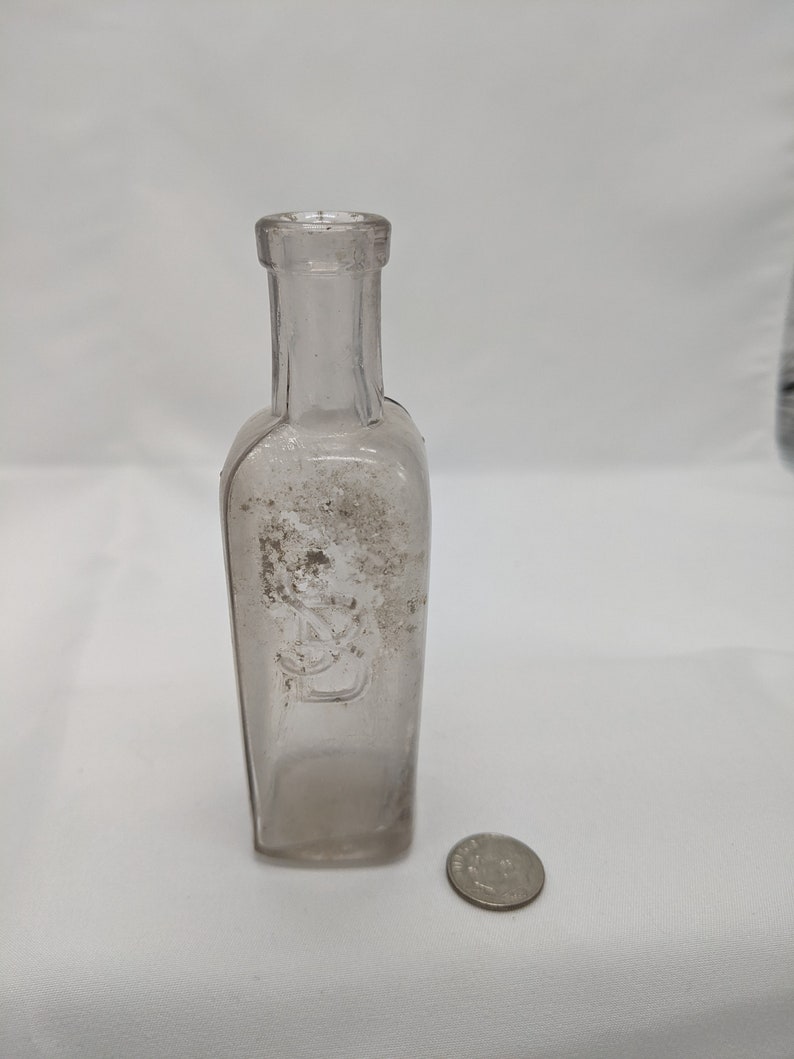 Small Antique Clear Glass Bottle A. Schilling and Co. SB 2 oz image 4