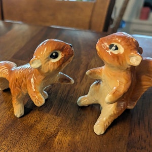 Vintage Squirrel Salt and Pepper Set