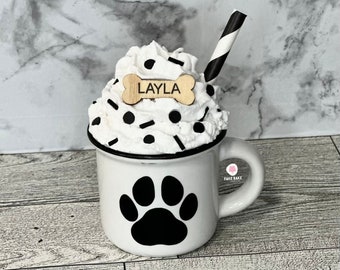 Dog, dog decor, dog decoration, tiered tray, dog theme, dog themed, puppy, mini mug, mini mug decor, dog bone
