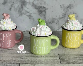 Easter, Easter bunny, Tiered Tray, Tiered Tray Decor, Decor, Home Decor, Easter decor, Easter Tiered Tray, Easter Gifts, Bunny, mini mug