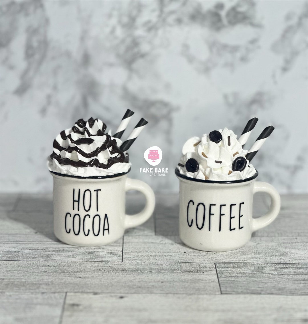 Mini Mug, Mini Coffee Mug, Tiered Tray, Tiered Tray Decor, Hot Cocoa