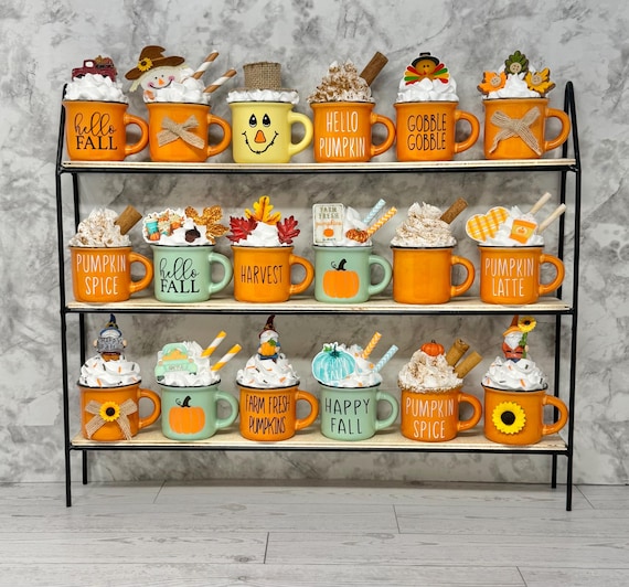 Mini mug, fall, fall decor, pumpkin patch, hello fall, happy fall, tiered tray, tiered tray decor, gnome, pumpkin spice, pumpkin, fall gnome