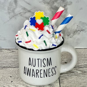 Autism, autism awareness, autism quote, autism decor, , mini mug decor, tiered tray, tiered tray decor, mini mug