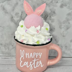 Easter, Easter decor, Easter decoration, tiered tray, tiered tray decor, happy Easter, peep peep, Easter bunny, bunny, hoppy Easter, Easter pink bunny topper