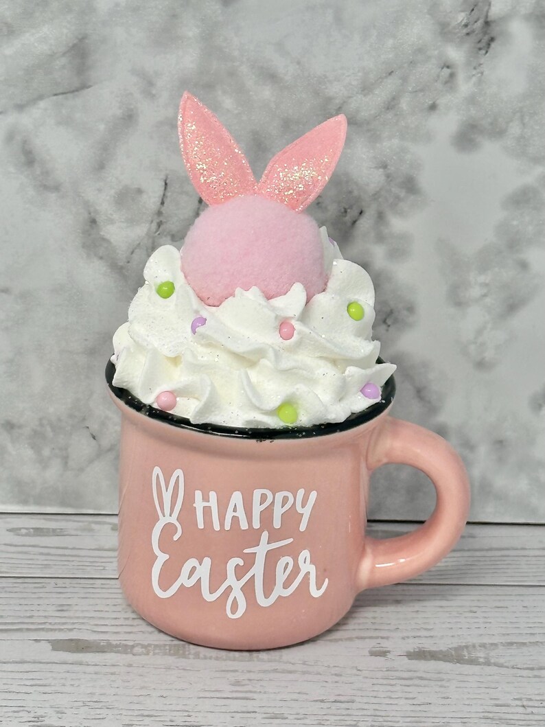 Easter, Easter decor, Easter decoration, tiered tray, tiered tray decor, happy Easter, peep peep, Easter bunny, bunny, hoppy Easter, Easter pink bunny topper