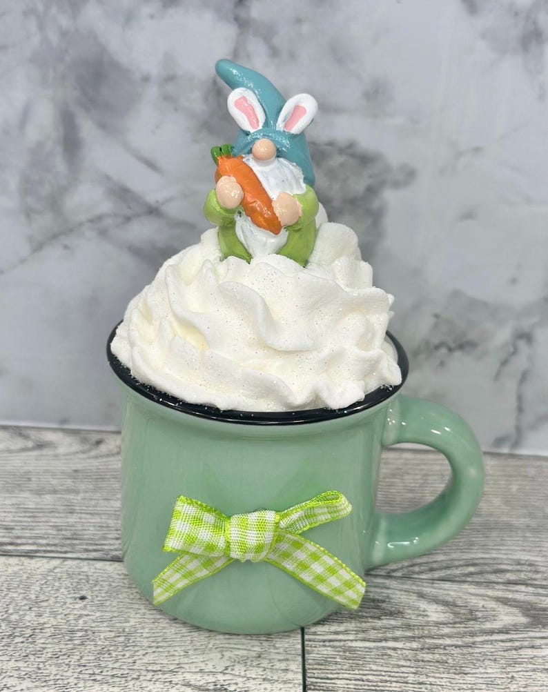 Easter, Easter decor, Easter decoration, tiered tray, tiered tray decor, happy Easter, peep peep, Easter bunny, bunny, hoppy Easter, Easter blue gnome mug
