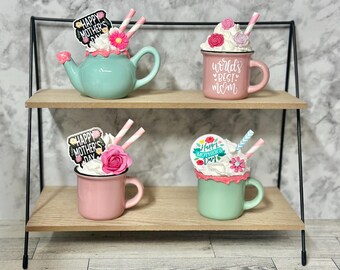 Mother’s Day, happy Mother’s Day, worlds best mom, mother, mom, Mother’s Day gift, Mother’s Day present, mini mug,decor, tiered tray decor