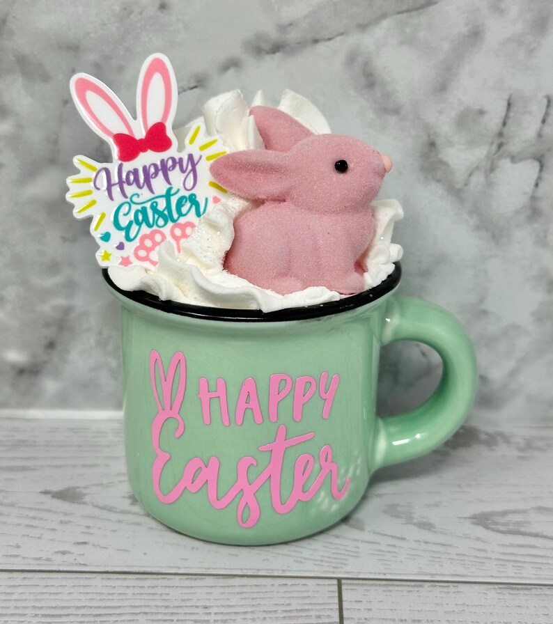 Easter, Easter decor, Easter decoration, tiered tray, tiered tray decor, happy Easter, peep peep, Easter bunny, bunny, hoppy Easter, Easter pink bunny turquoise