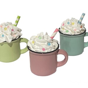 Mini mug, mini coffee mug, tiered tray, tiered tray decor, tiny mug, coffee, mug, fake coffee, fake drink
