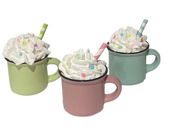 Mini mug, mini coffee mug, tiered tray, tiered tray decor, tiny mug, coffee, mug, fake coffee, fake drink