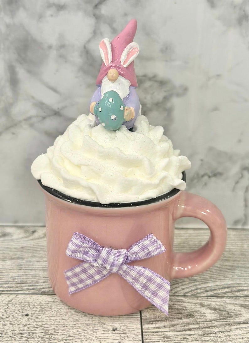 Easter, Easter decor, Easter decoration, tiered tray, tiered tray decor, happy Easter, peep peep, Easter bunny, bunny, hoppy Easter, Easter pink gnome mug