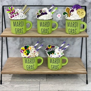 Mardi Gras, Mardi Gras Decor, Tiered Tray Decor, New Orleans, Party, Carnival, Mardi Gras Party Decor