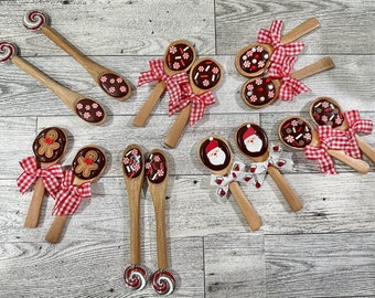 Mini Christmas Spoons | Christmas Tiered Tray Decor | Mini Spoons | Christmas Decor | Tiered Tray Decor | Decorative Spoon | Christmas Gifts