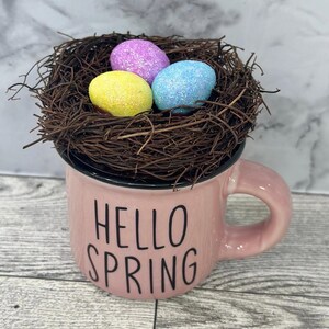 Easter, Easter decor, Easter decoration, tiered tray, tiered tray decor, happy Easter, peep peep, Easter bunny, bunny, hoppy Easter, Easter pink hello spring