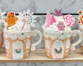Christmas, mini mug decor, candy cane, Christmas mug, Christmas decor, tiered tray decor, Christmas decor, Christmas gift, mini mug