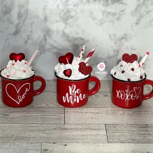 Valentine’s Day, valentine, valentines day, mini mug decor, tiered tray decor, mini mug, love, be mine, xoxo