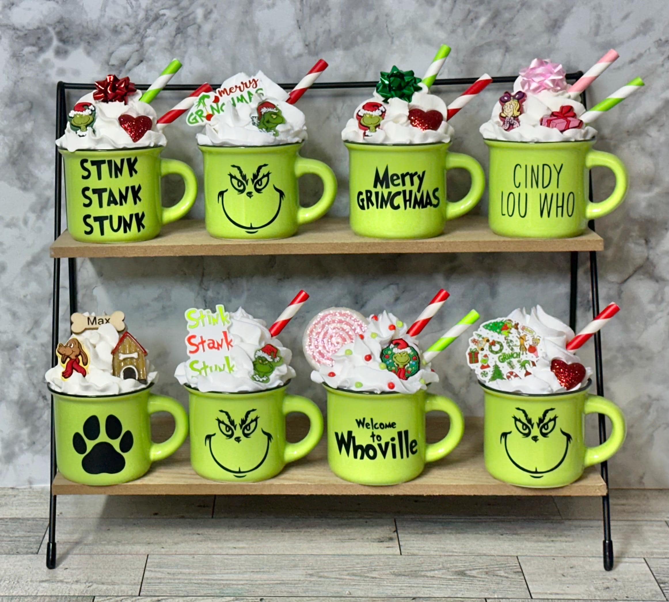 Christmas, Mean one, Christmas decor, Christmas gift, tiered tray decor, tiered tray Christmas, mini mug, mini mug decor, christmas mini mug