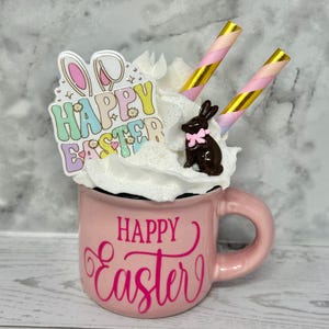 Easter, Easter decor, Easter decoration, tiered tray, tiered tray decor, happy Easter, peep peep, Easter bunny, bunny, hoppy Easter, Easter pink chocolate bunny