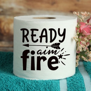 Ready Aim Fire Gag Gift Divertente Carta Igienica Decorazione Elefante Bianco Compleanno Natale