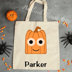 Personalizowana torba na cukierki z dyni, torba na cukierki na Halloween dla dzieci, torby na Halloween, płócienna torba typu tote, torba na cukierki lub cukierki