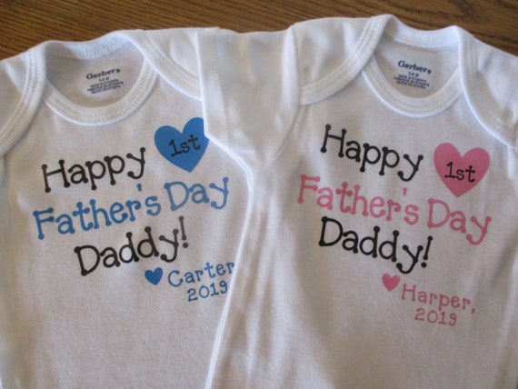 first fathers day onesie girl