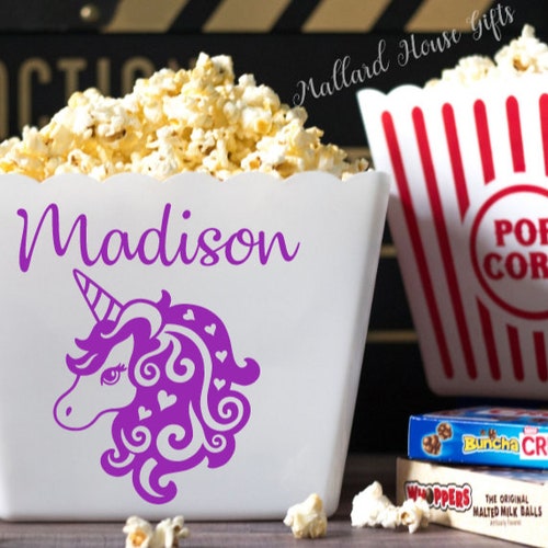 Personalized Popcorn Tub Custom Popcorn Tub Party Favor Custom Etsy