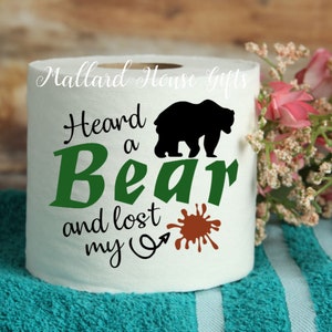 Carta igienica Gag Gift Ho sentito un orso Carta igienica divertente Decorazione per il bagno Elefante bianco Compleanno Natale Decorazione per la cabina Festa del papà Festa della mamma