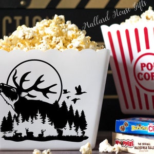 Personalized Popcorn Tub Buck Bleat Dad Step Dad Father&#39;s Day Gift Custom Popcorn Bowl Deer Gift for Dad Papa Grandpa