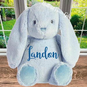 Personalized Bunny Blue Bunny Rabbit Valentine's Day Bunny Easter Bunny Plush Bunny Rabbit Elderly Gift