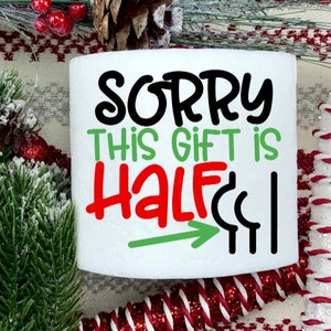 Mi dispiace, questo regalo è una mezza carta igienica, regalo scherzo, carta igienica divertente, regalo scherzo, arredamento per il bagno, regalo elefante bianco, regalo scherzo di Natale