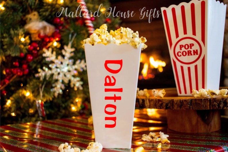 Personalized Popcorn Tub Individual Size Custom Popcorn Tub Etsy