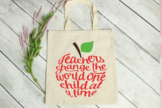 Change The World Personalized Canvas Tote Bag