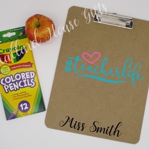 Personalized Teacher Clipboard Teacher Life #teacherlife Back to School Teacher Appreciation Gift End of Year Gift Christmas
