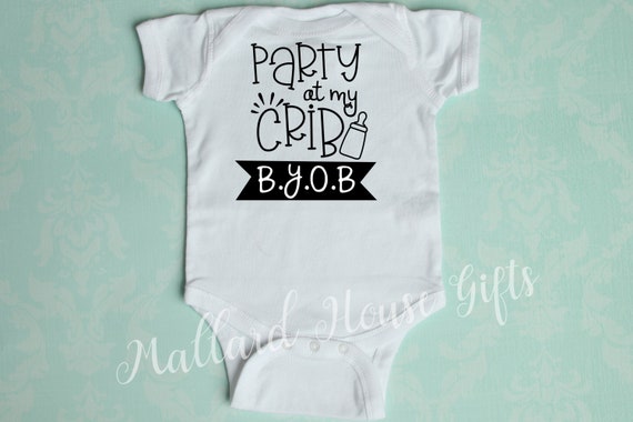 party at my crib onesie
