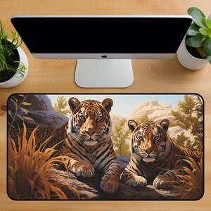 Bengal Tiger Desk Mat, Nature Desk Mat, Big Cat Desk Mat, Tiger Desk Mat, Bengal Tiger Mouse Pad