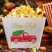 Custom Movie Night Popcorn Tub Red Truck 56 Ford Party Favor Custom Popcorn Bowl Christmas Decor Personalized Popcorn Bowl Tree 