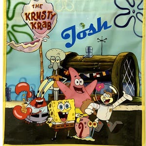 Personalisierte Krusty Krab Spongebob Tragetasche Kinder Tragetasche Nickelodeon Geschenktasche