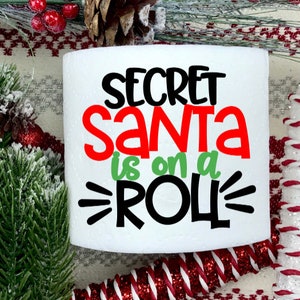 Babbo Natale segreto è in movimento Carta igienica Gag regalo Divertente carta igienica Gag regalo Decorazione bagno Elefante bianco Gag regalo di Natale