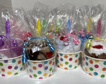 Fuzzy Sock Cupcakes Fuzzy Sock Sundae Valentine&#39;s Day Birthday Christmas Teacher Appreciation Gift Get Soon Well Gift Easter Basket Filler