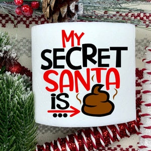 Il mio Babbo Natale segreto è una merda Carta igienica Gag regalo Divertente Carta igienica Gag regalo Arredo bagno Elefante bianco Gag regalo di Natale
