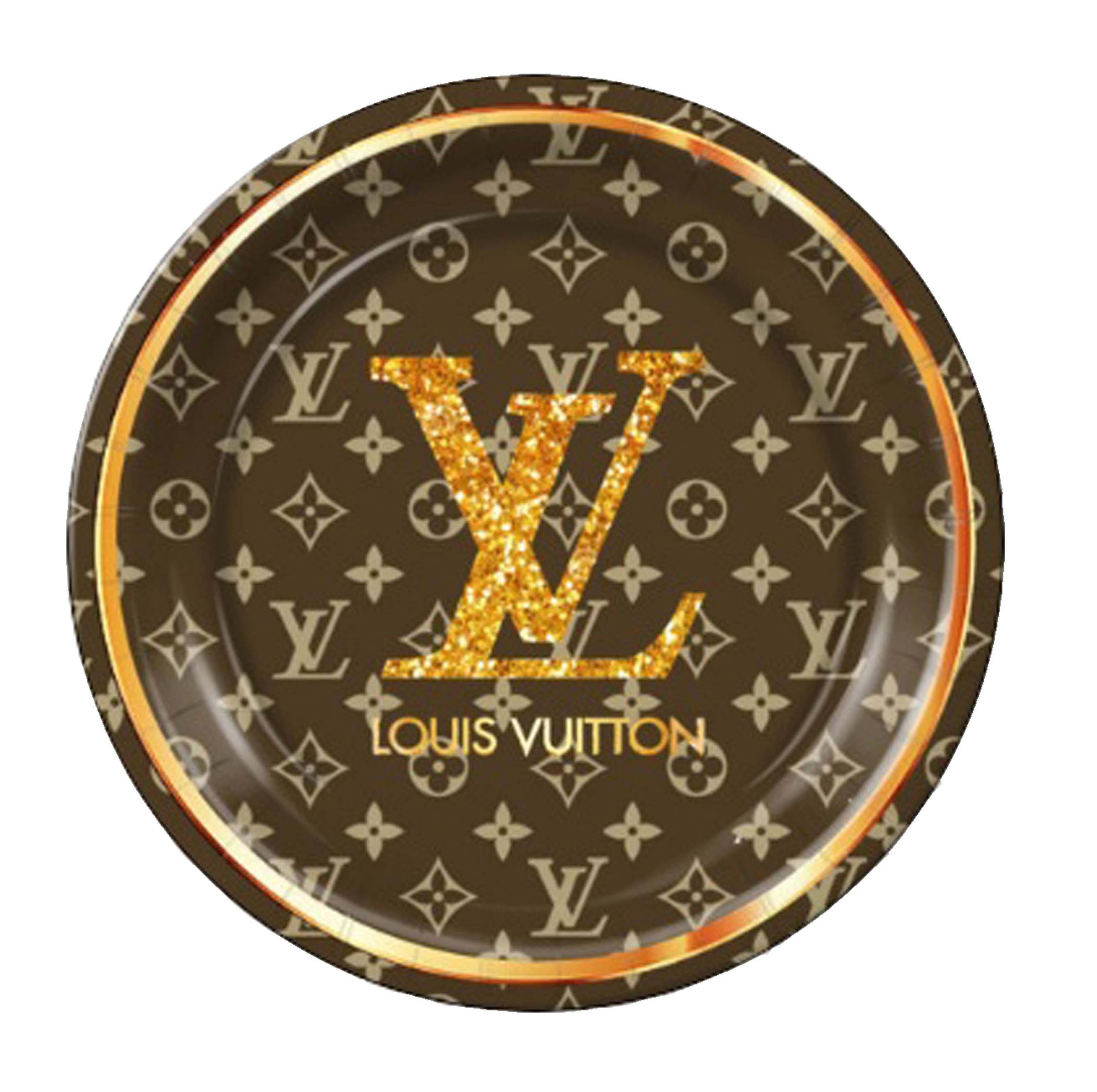 Louis Vuitton Inspired Custom Plates Cups or Napkins