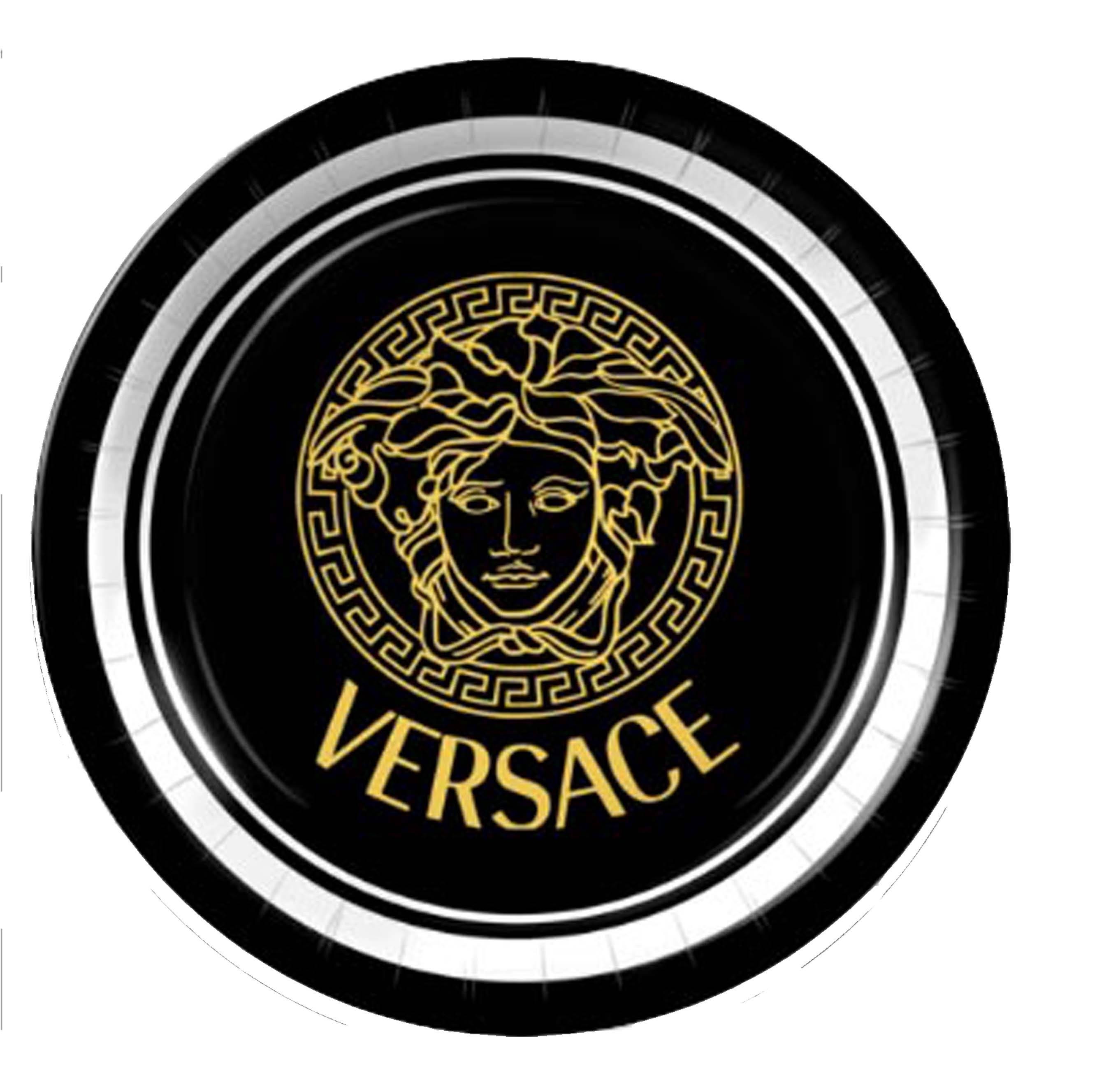 Versace Inspired Custom Black Plates Cups or Plates Etsy