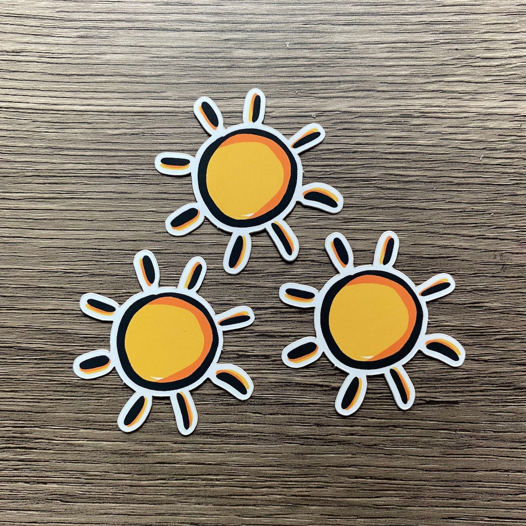Sun Sticker - Etsy