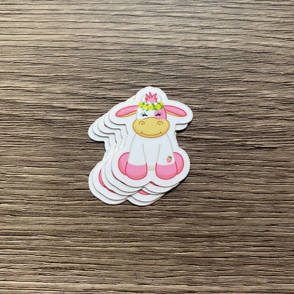 Webkinz Strawberry Cow Flower Crown Sticker