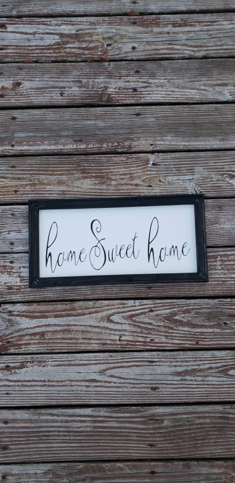 Home Sweet Home Reverse Canvas Sign | Etsy