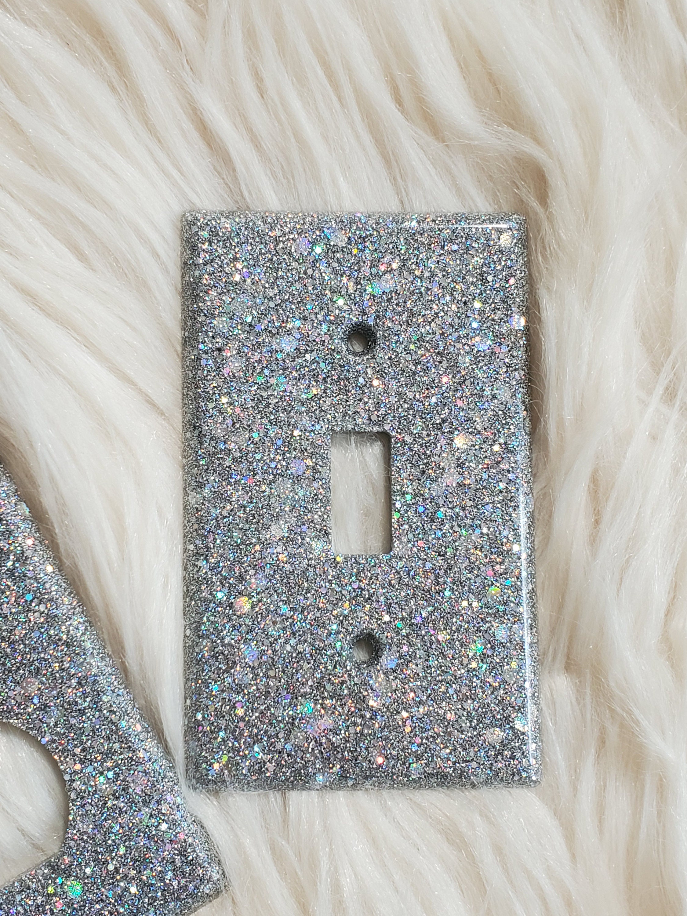 Glitter outlet covers glitter light switch covers home Etsy