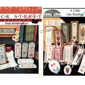 Vintage Kreuzstich Muster Lesezeichen Bundle PDF Instant Digital Download Lesezeichen Designs