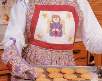 Vintage Angel Apron and Oven Mitt Pattern PDF Instant Download
