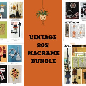 Vintage 80s Macrame Pattern Bundle (PDF Digital Download)
